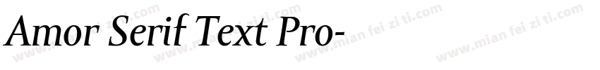 Amor Serif Text Pro字体转换